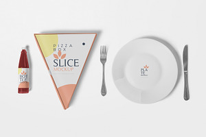 Pizza Slice Box Mockups