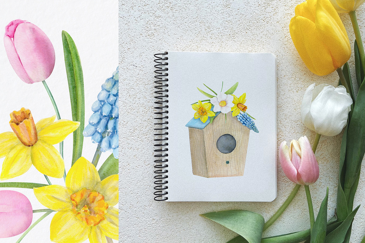 Watercolor Bundle Four Seasons., a Seasonal Illustration by NataliArkushArt (Photo 16 of 65)