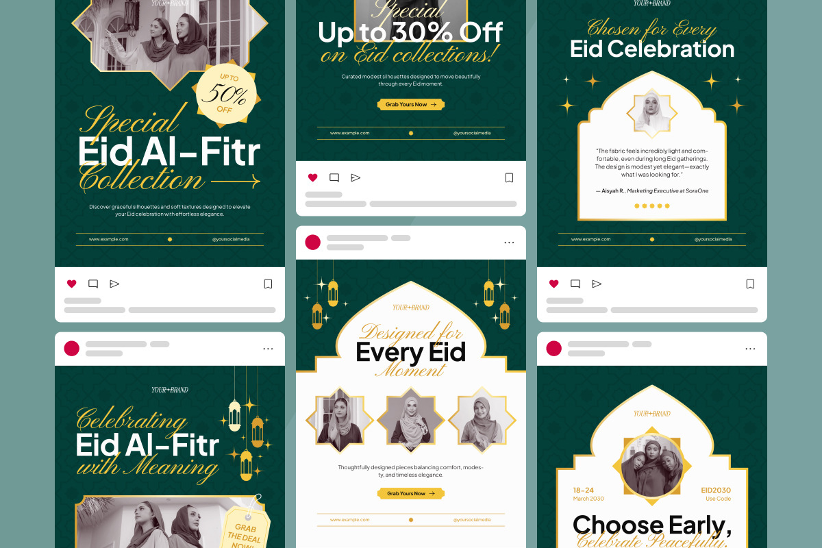 Eid Al-Fitr Sale Social Media Carous, a Social Media Template by twinstd (Photo 4 of 5)