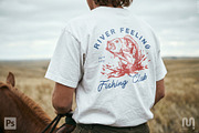 White T-shirt mockup western style, a Shirt Mockup by The Blue Bird (Thumbnail 3 of 8)