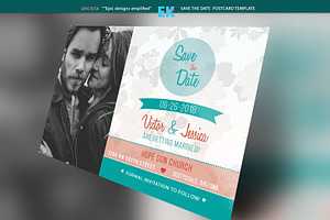 Save The Date Postcard Template