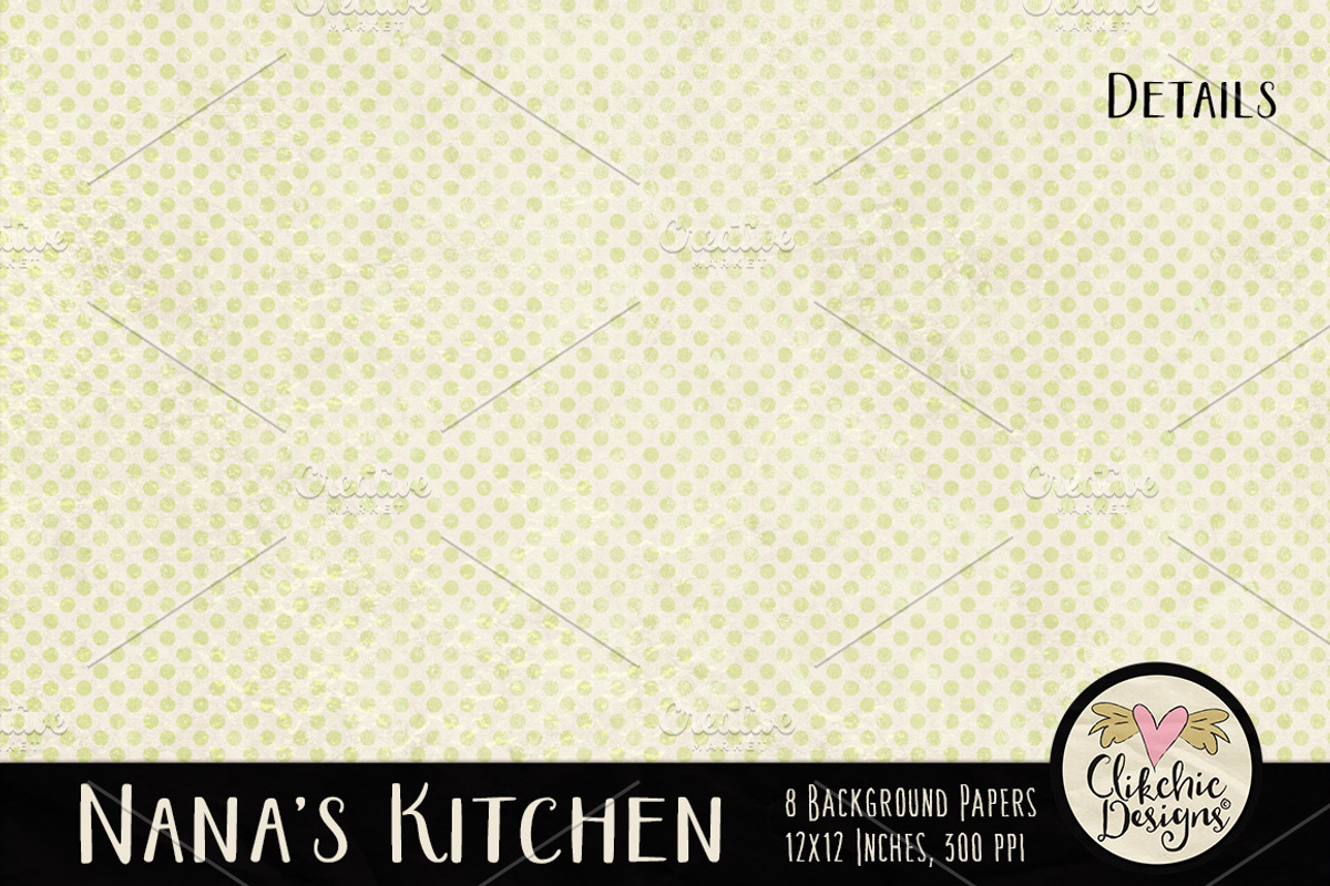 Nana's Kitchen Digital Paper Pack preview 6