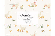 Goose mama baby seamless pattern, a Pattern Graphic by Milatoo (Thumbnail 1 of 3)
