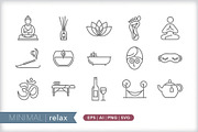 Minimal relaxation icons, an Outline Icon by Picture Window (Thumbnail 1 of 5)