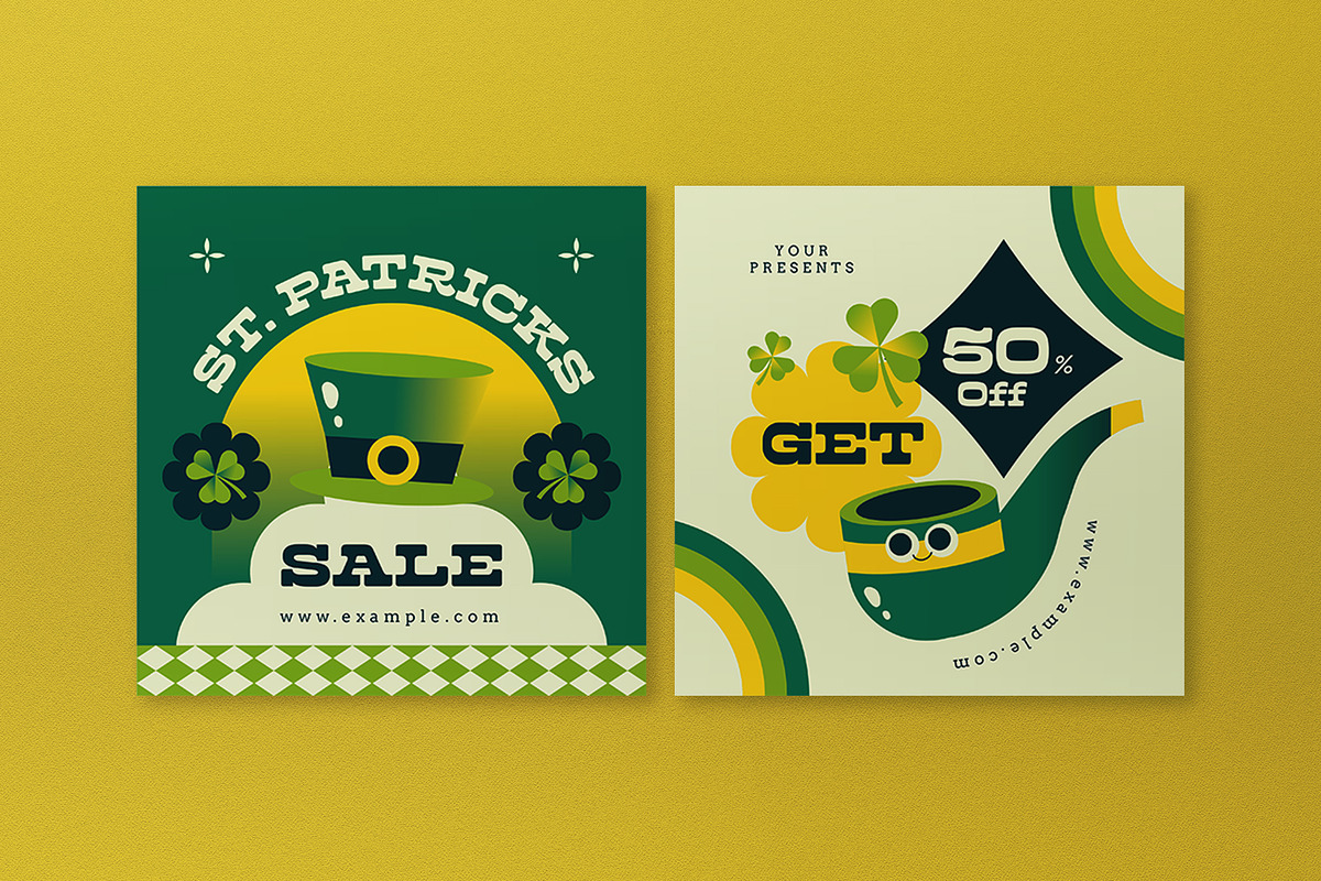 Green Cartoon St Patrick Sale Banner, an UI Kit Template by graphicook (Photo 2 of 5)