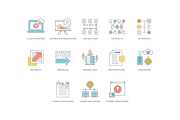 73 Data Analytics Color Line Icons, an Outline Icon by Flat Icons (Thumbnail 5 of 5)