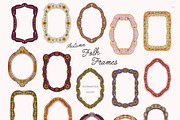 Autumn FOLK Frames & Backgrounds, a Decorative Illustration by SunnyAfternoons (Thumbnail 3 of 13)