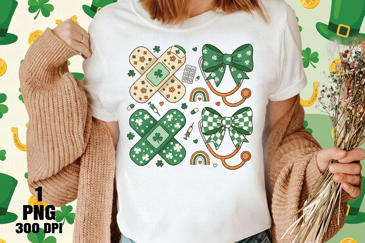 Nurse coquette St Patricks day png, an Illustration by Daily.Designs (Photo 3 of 5)