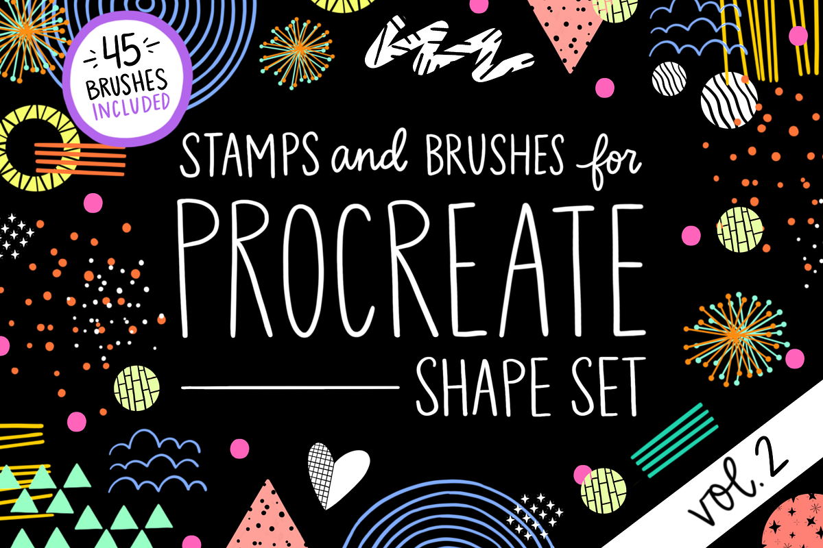 Procreate Stamp Shapes Set Vol.2