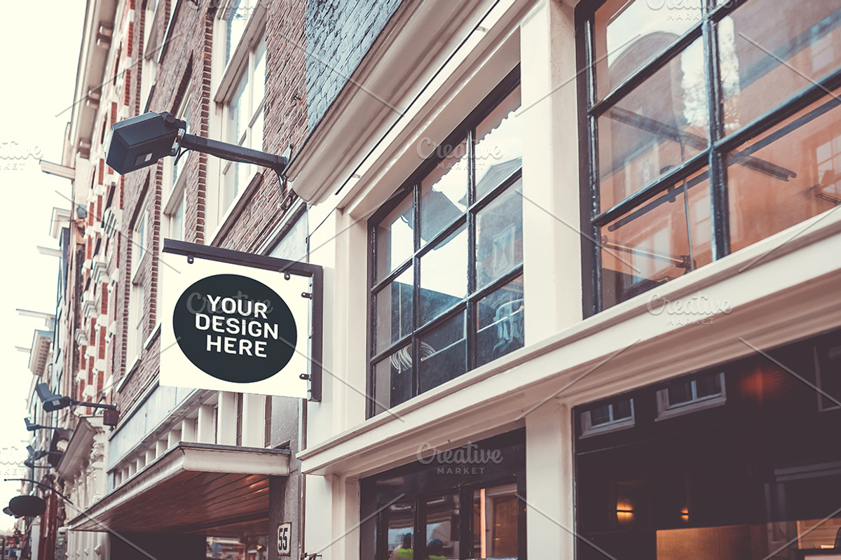Signboard Mockup, an Advertising Mockup by Juicy Photography (Photo 3 of 7)