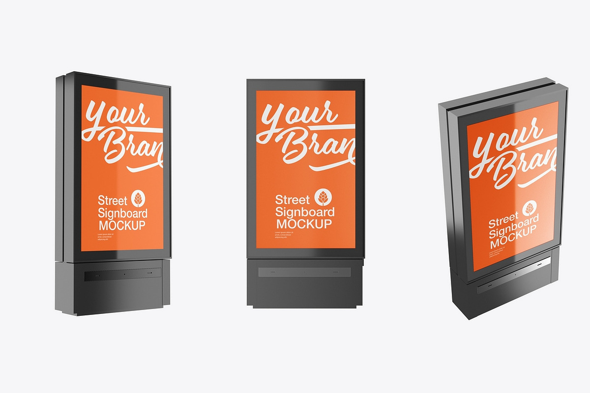Street Signboard Mockup, a Product Mockup by OneVectorStock (Photo 3 of 3)