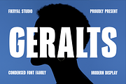 Geralts – Condensed Display Font, a Sans Serif Font by Fikryal Studio (Thumbnail 1 of 13)