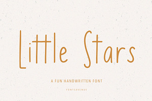 Little Stars Cute Kids Font