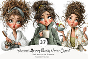 Whimsical Morning Quirky Woman, a Seasonal Illustration by CreationArt (Thumbnail 1 of 5)