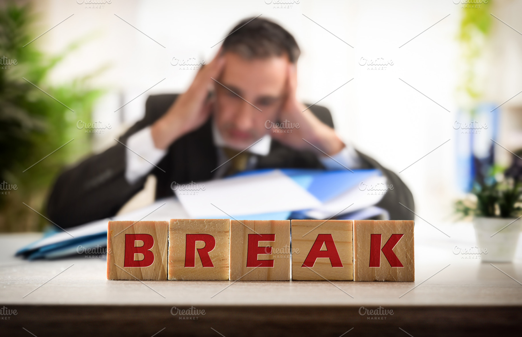 Stressed Businessman Needing Break During Workday, a Business Photo by Davizro's Market