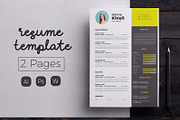 Modern Resume & CV Template, a Resume Template by Hito Graphic (Thumbnail 1 of 8)