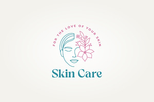 woman face with plant flowers logo, a Branding & Logo Template by Blazybone