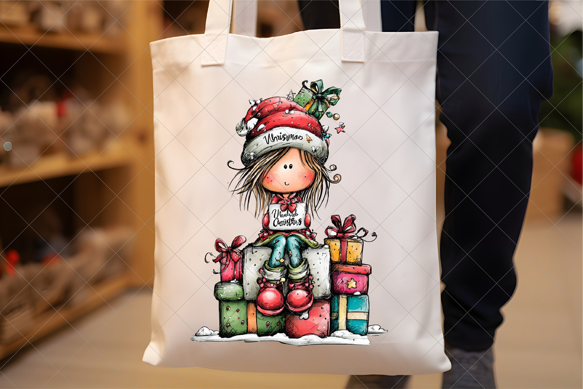 Whimsical Christmas Elf Clipart, an Illustration by SinaCreation (Photo 5 of 7)