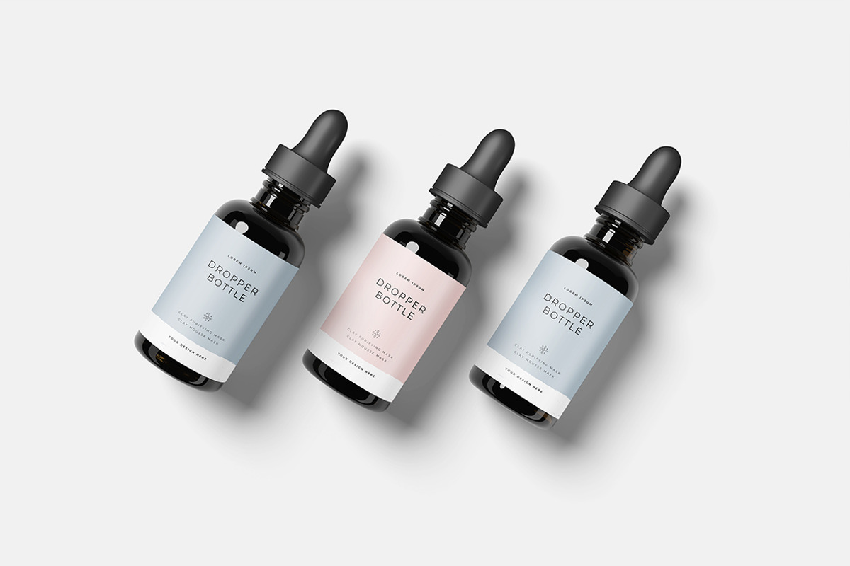Dropper Bottle Mockup, a Packaging Mockup by bimockup (Photo 3 of 6)