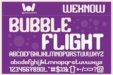 Bubble FLight font