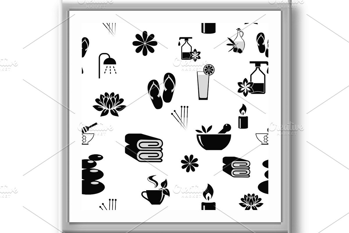 Illustration spa icons set. Seamless, a Pattern Graphic by RODINA (Photo 3 of 3)