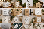 Christmas Editable Outline Icon Pack, an Object Graphic by VIVAT Design Studio (Thumbnail 3 of 7)