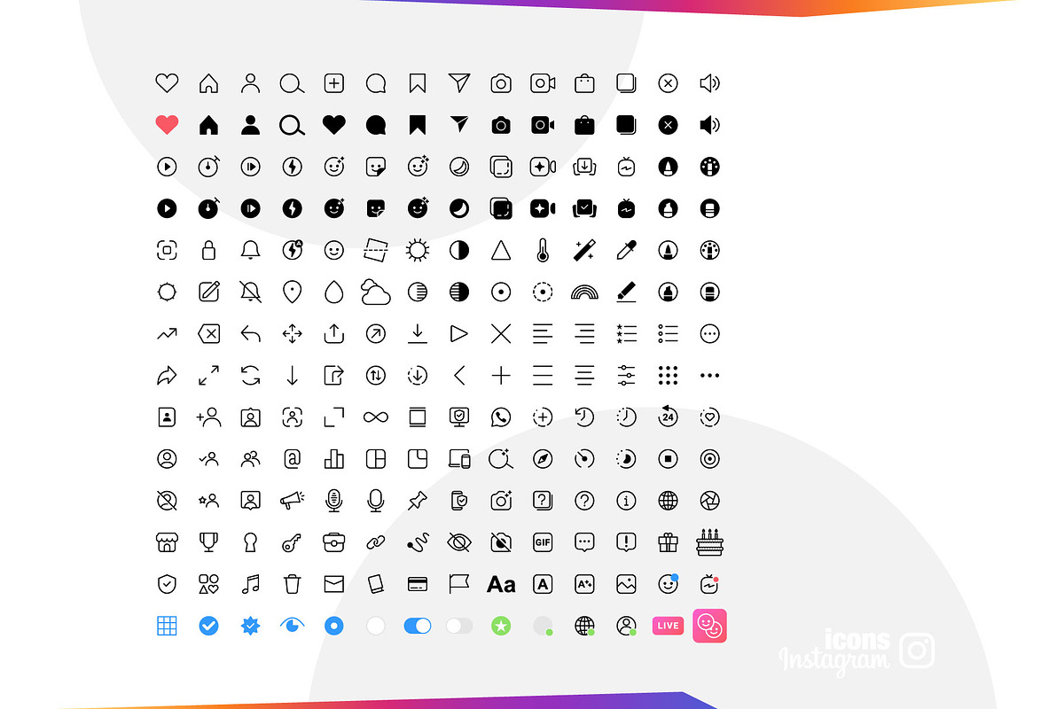 Instagram Icons, a Social Media Template by karnofff (Photo 4 of 6)