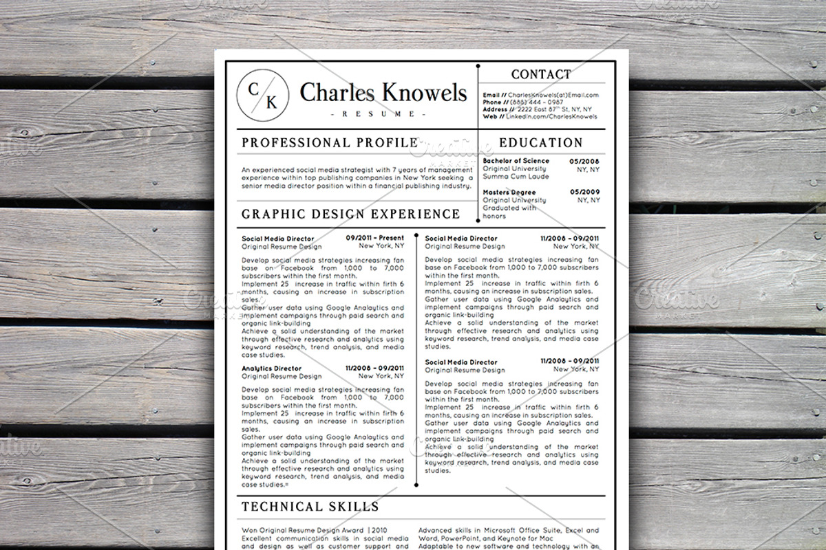 Modern 2-Page Resume CV Template, a Resume Template by Stand Out Shop (Photo 5 of 7)