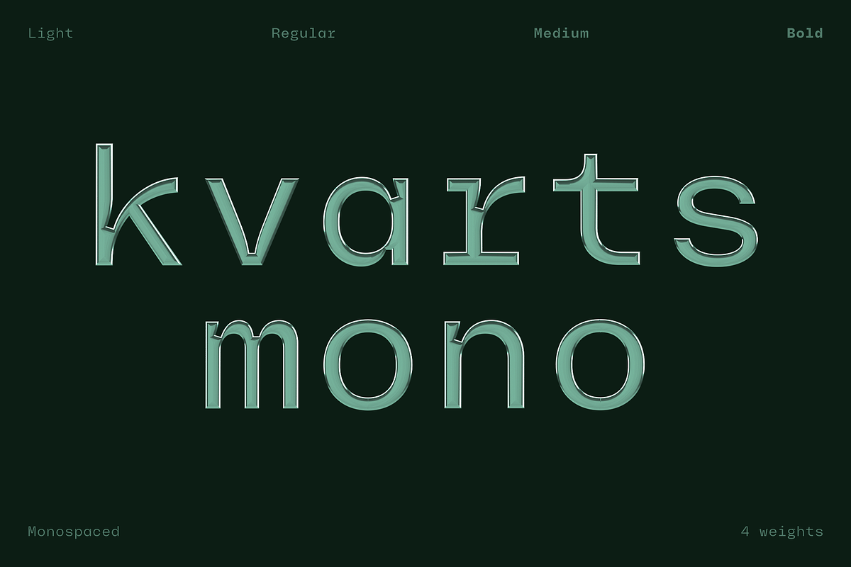Kvarts Mono | Family with 4 widths, a Sans Serif Font by Haus Type (Photo 1 of 6)