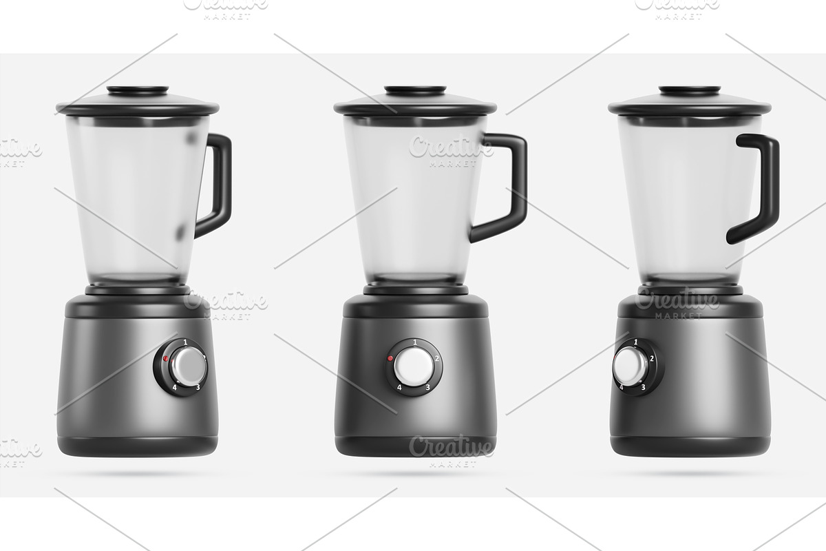 3d electric blender in different, a Food & Drink 3D Model by Marozhkastudio
