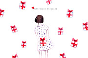 Watercolor Holiday Cards, a Decorative Illustration by Knysh Ksenya (Thumbnail 3 of 9)