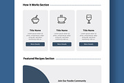 Delicious  Wireframe Landing Page, a Landing Page Template by MightyDesign (Thumbnail 4 of 9)