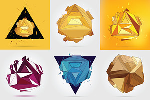 Big Set (250+) 3D Polygonal design 