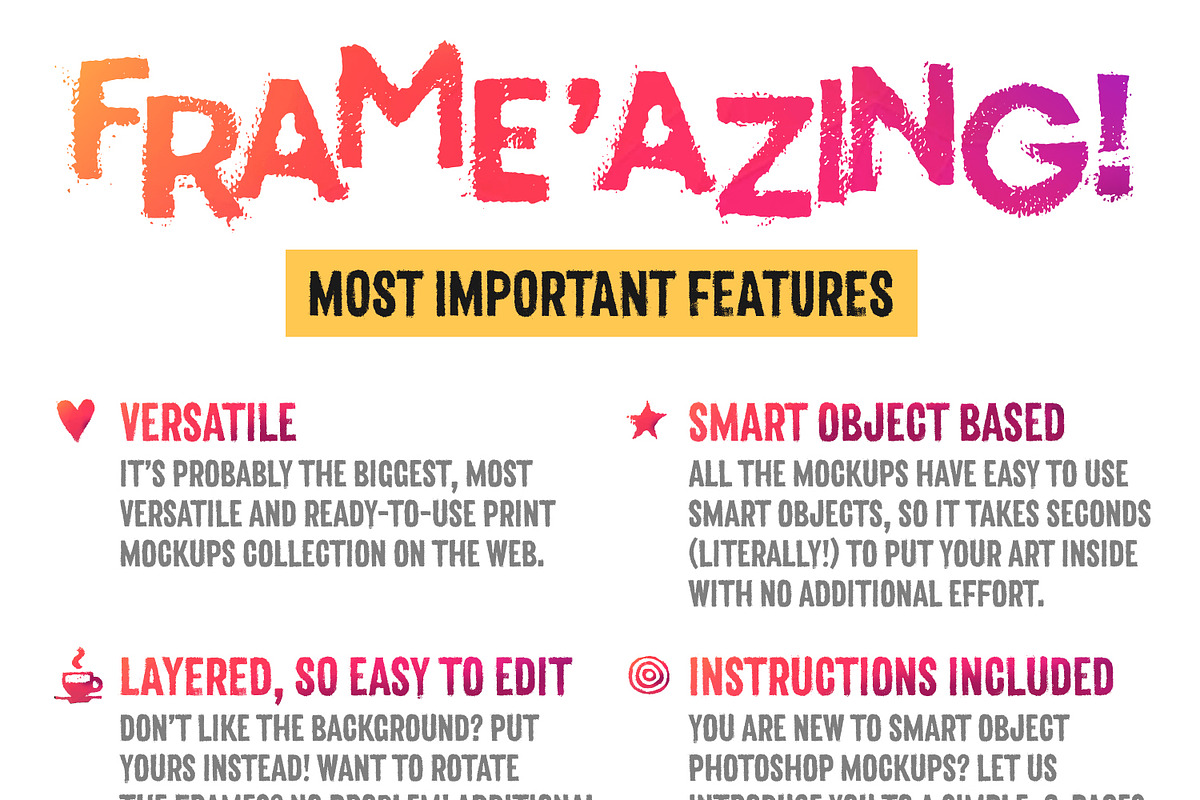 Frame'azing ‒ 8x10 Frame Mockups, a Print Template by Frisk Shop (Photo 4 of 8)