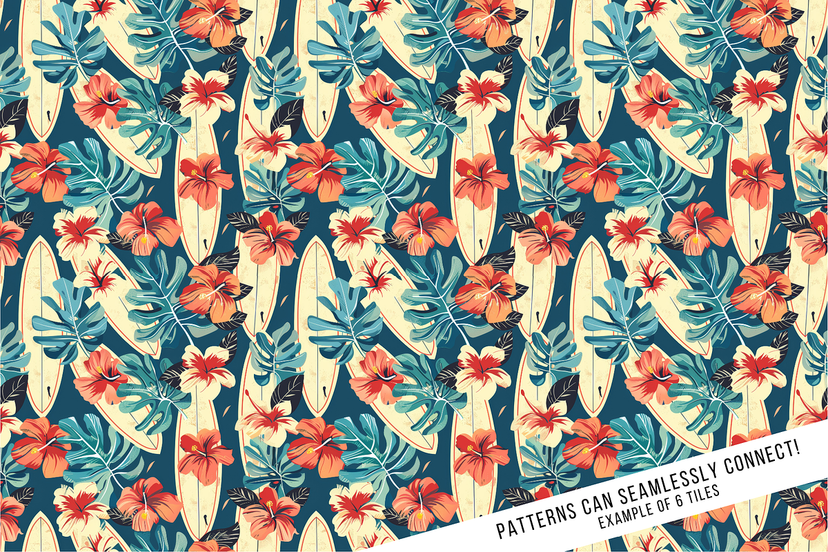 Retro Hawaiian Print Digital Paper, a Pattern Graphic by Chromolume Studio (Photo 14 of 28)