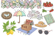 Hello Spring Easter Png Clipart, a Seasonal Illustration by Tanya Kart (Thumbnail 4 of 9)