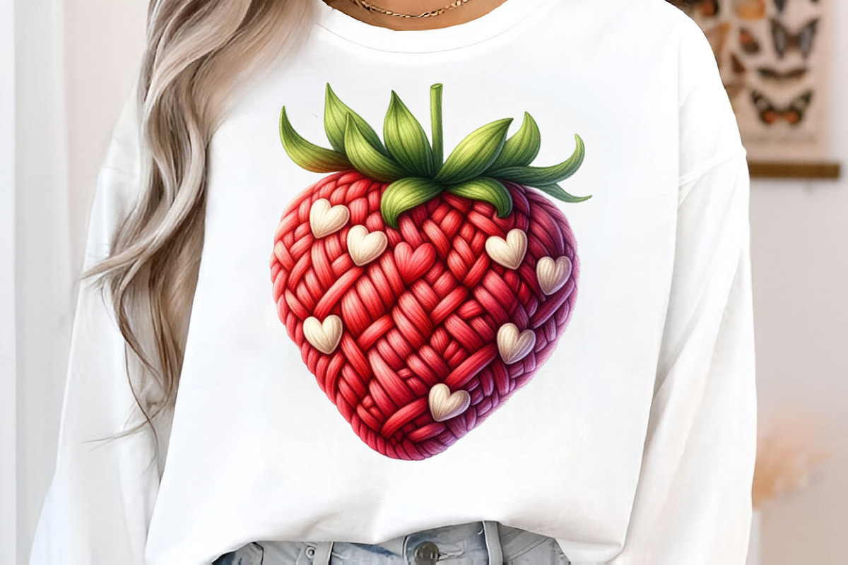 Crochet Valentine Strawberry Bow PNG, an Illustration by SinaCreation (Photo 6 of 11)