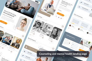 Counselling & Mental health web, a Landing Page Template by anchor_point_heshan