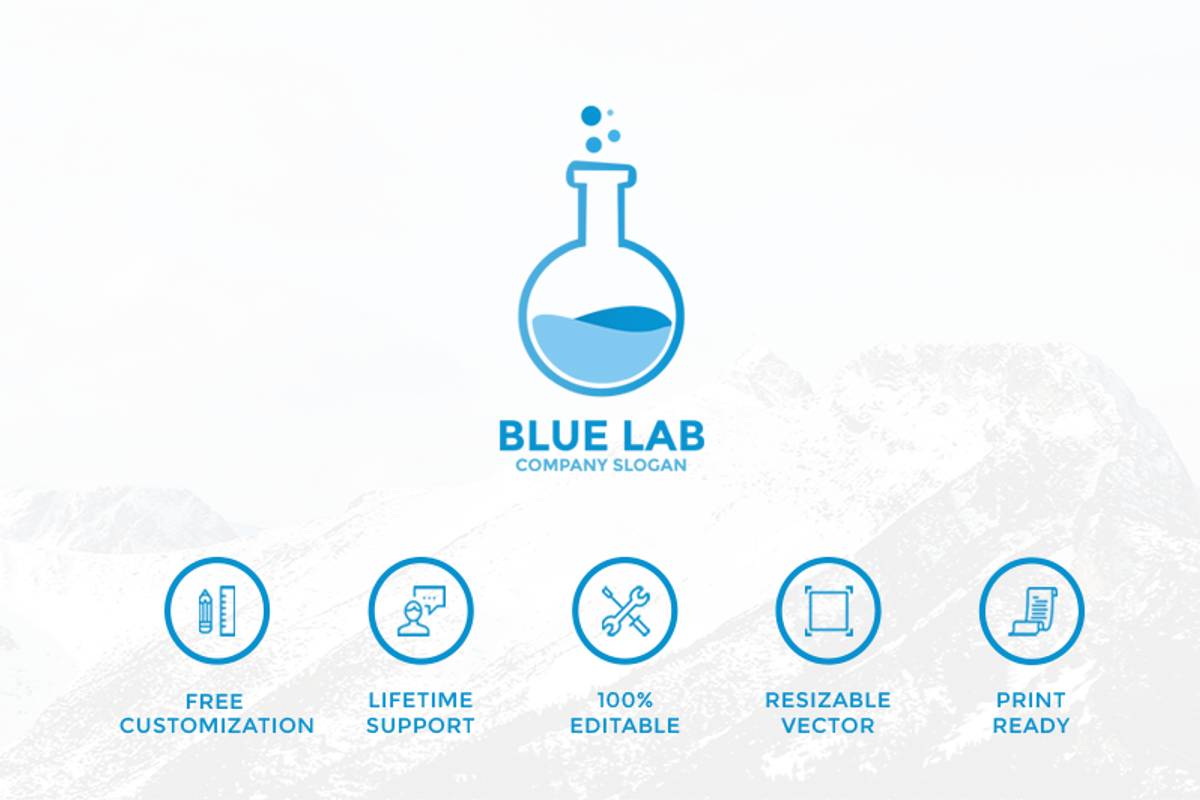 Blue Lab Logo, a Branding & Logo Template by Golden-Brand