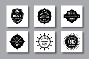 Vintage Logos And Badges Design, a Stationery Template by MightyDesign