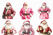 Pink Trendy Christmas Santa Png, an Illustration by Craft Nest (Thumbnail 4 of 6)