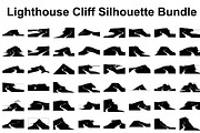 Lighthouse Cliff Silhouette Bundle, a Graphic by hafijul (Thumbnail 1 of 14)