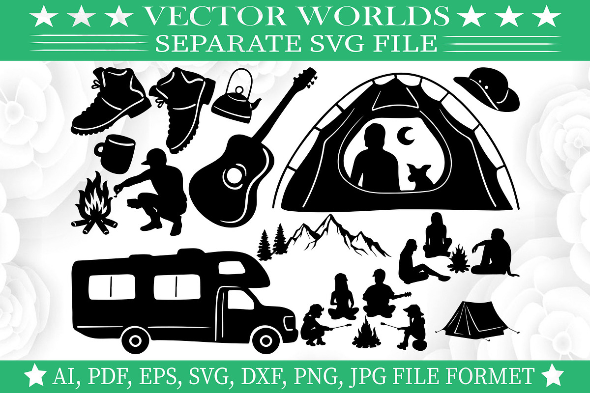 People Campfire SVG, Campfire SVG, an Object Graphic by VectorWorlds (Photo 1 of 3)