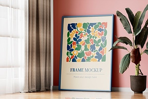 Decorative Frame Wall Mockup, a Mockup by McLittle Stock