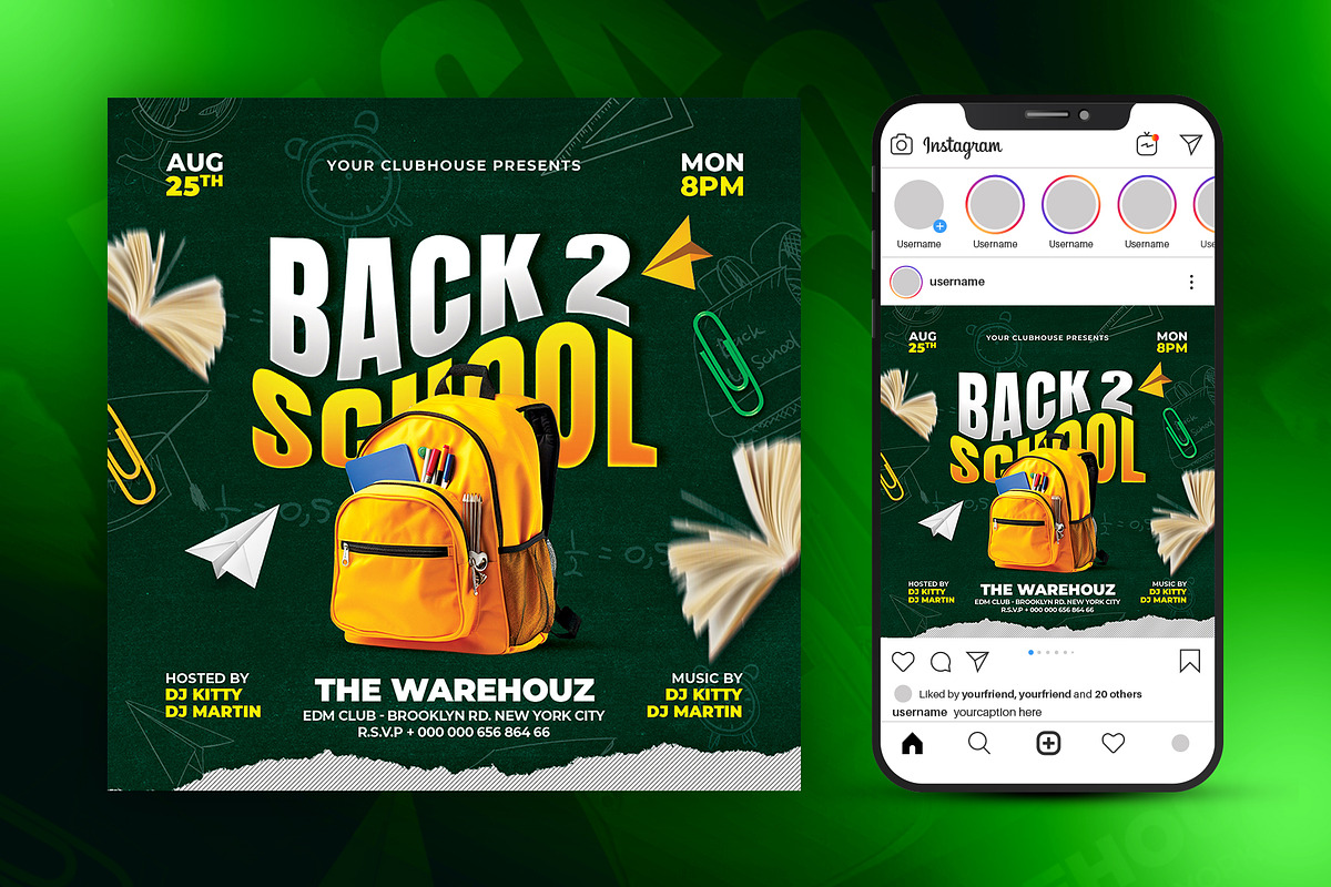 Back to School Flyer Template preview 3
