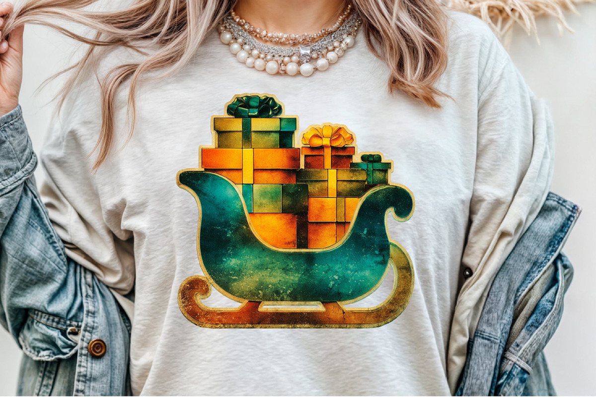Christmas Santa Claus Sleigh PNG, an Illustration by Sublimation Artist (Photo 3 of 9)