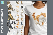 Cat Breed Clipart Bundle, 24 PNGs, an Animal Illustration by Enliven Designs (Thumbnail 1 of 8)