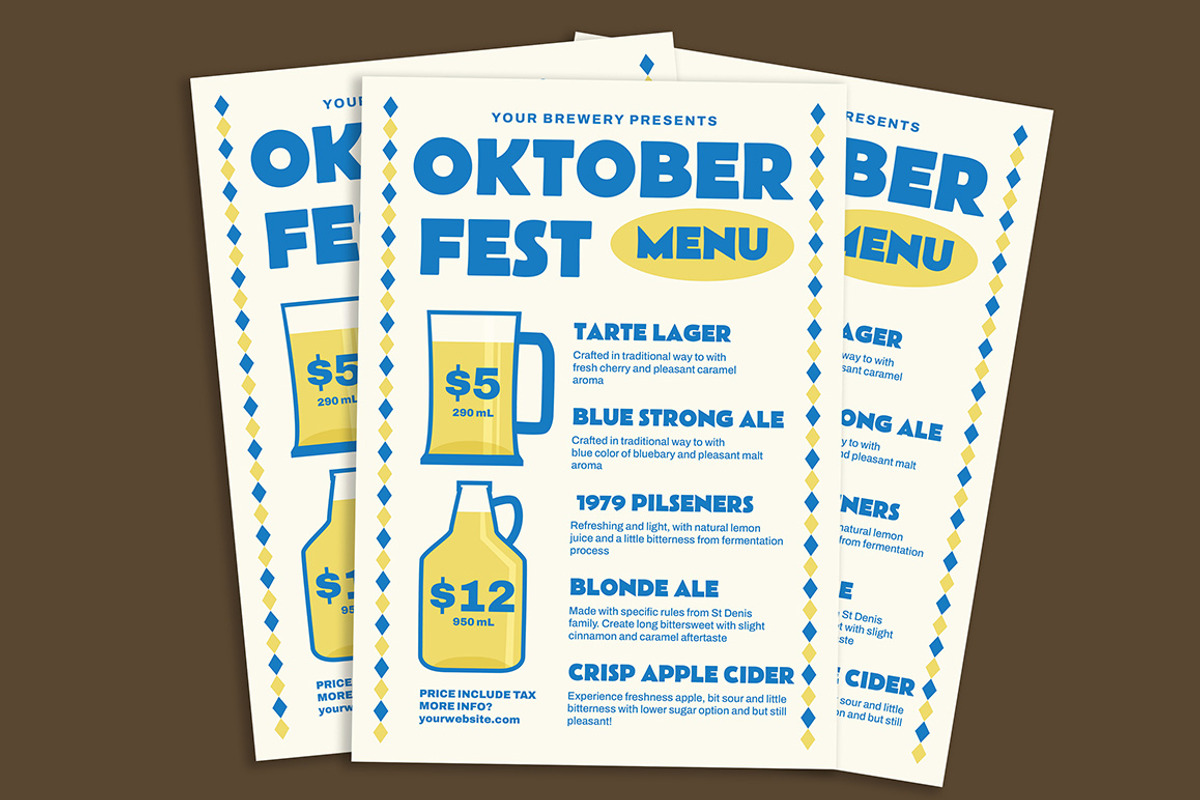 Oktoberfest Menu, a Stationery Template by Gumico Studio. (Photo 2 of 3)