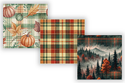 Elegant Plaid Autumn Pattern Bundle, a Pattern Graphic by FloridPrintables (Thumbnail 3 of 9)