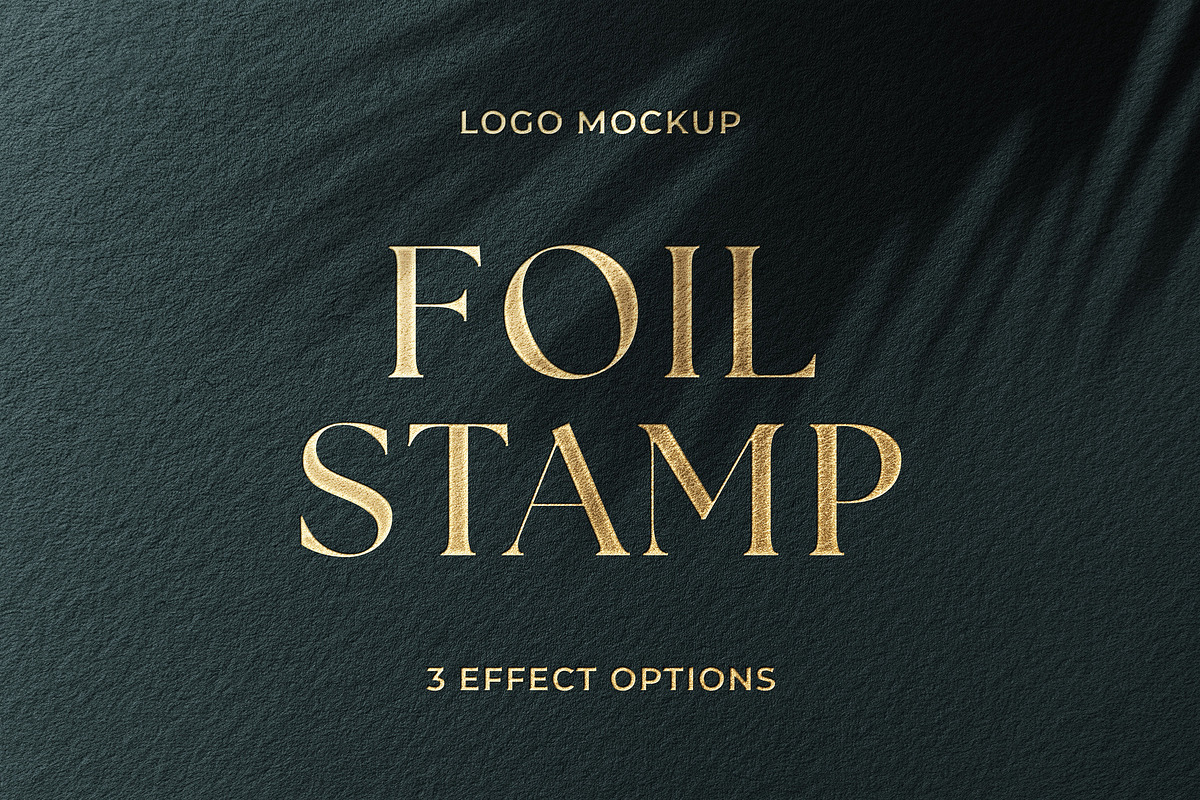 Foil Stamp Text & Logo Mockup, a Mockup by Design Squad (Photo 1 of 8)